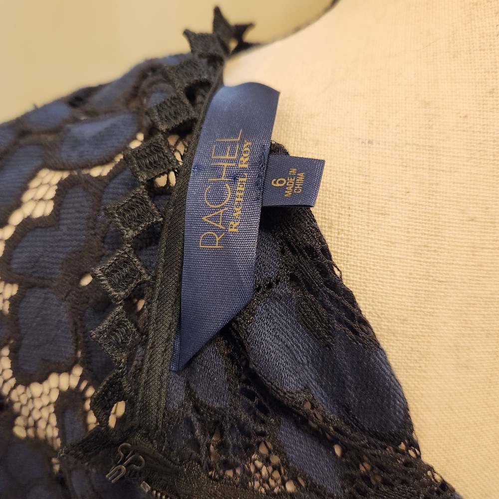 RACHEL Rachel Roy Navy Lace Long Sleeve Dress - Picture 8 of 12